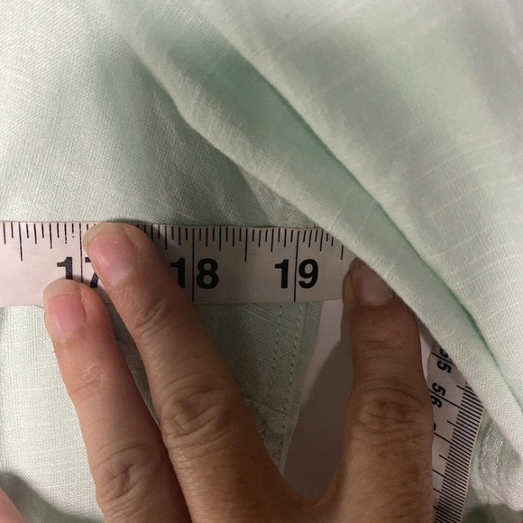 Banana Republic Soft Wash Sz S Womens Green Long Sleeve Button Down Top Shirt - Picture 6 of 7